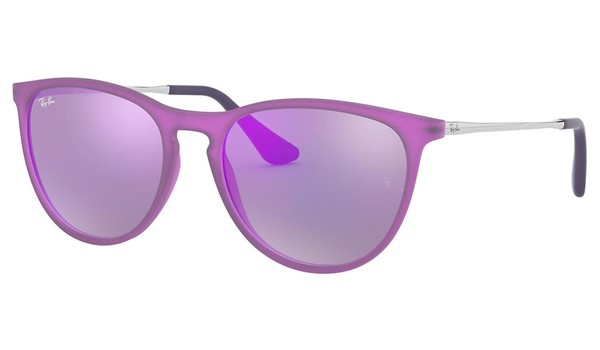 Ray-Ban Junior Erika RJ9060S-70084V Kids Sunglasses Violet Fluo Transp Rubber