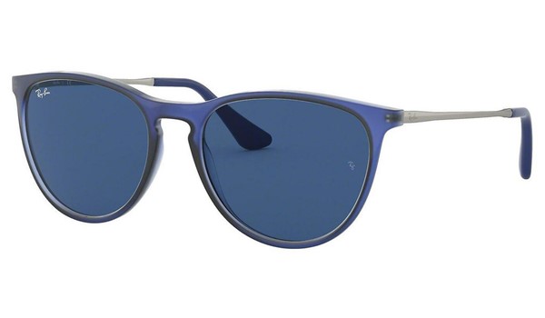 Ray-Ban Junior Erika RJ9060S Kids Sunglasses Rubber Transparent Blue Dk Blue Lenses 706080