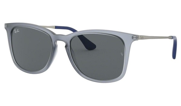 Ray-Ban Junior RJ9063S Kids Sunglasses Rubber Transparent Grey Dk Grey Lenses 705887