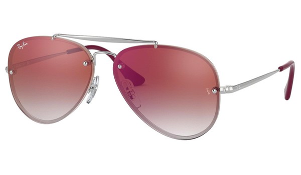 Ray-Ban Junior Aviator Blaze Wayfarer RJ9548SN Sunglasses Sliver Red Mirror Red Lenses 212/V0