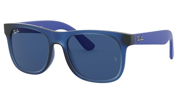 Ray-Ban Junior RJ9069S-706080 Kids Sunglasses Rubber Transp Blue