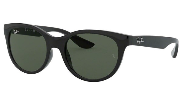 Ray-Ban Junior RJ9068S Kids Sunglasses Black Green Lenses 100/71