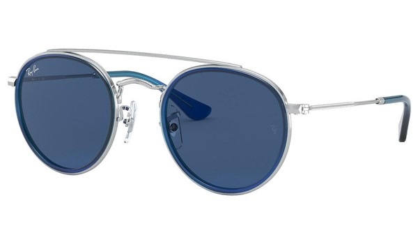 Ray-Ban Junior RJ9647S-212/80 Kids Sunglasses Blue on Silver