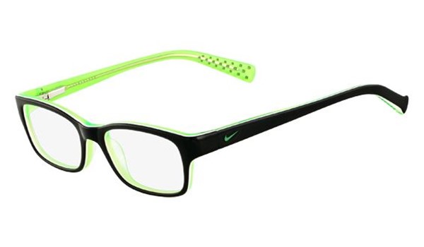 Nike 5513-001 Kids Eyeglasses Black/Green/Crystal