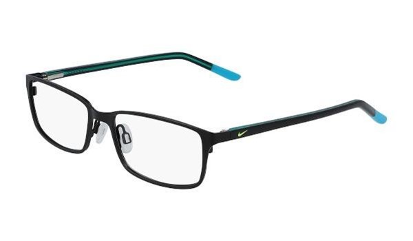 Nike 5580-018 Kids Eyeglasses Satin Black/Teal Nebula