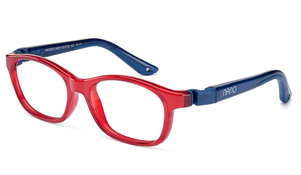 Nano Camper Kids Eyeglasses Crystal  Dark Red/Blue