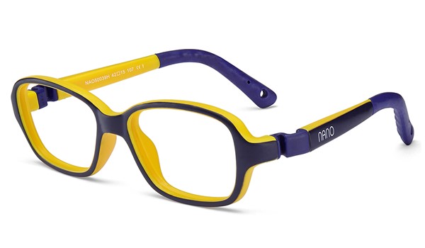 Nano Replay Kids Eyeglasses Matte Navy/Yellow