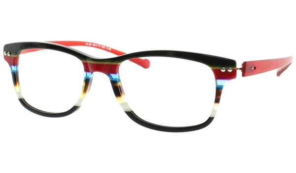 iGreen V4.46-C99 Kids Eyeglasses Shiny Multi-Layered/Matt Red