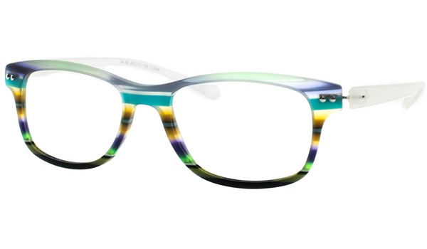 iGreen V4.46-CM05 Kids Eyeglasses Matte Multi-Layered Green/Matt Crystal
