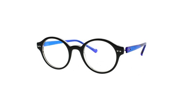 iGreen V4.60-C2 Kids Eyeglasses Top Black/Royal Blue