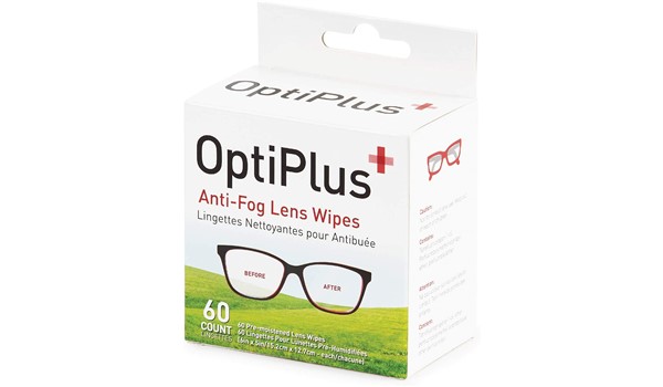OptiPlus Anti-Fog Lens Wipes and Cleaner 60/Box - Optiwow