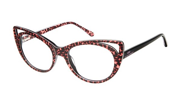 Lulu Guinness Girls Eyeglasses LK025 Black Leopard Print