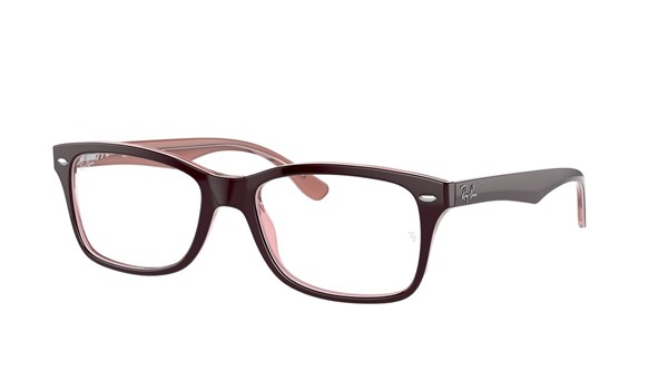 Ray-Ban Eyeglasses RX5228-8120 Brown on Transparent Pink