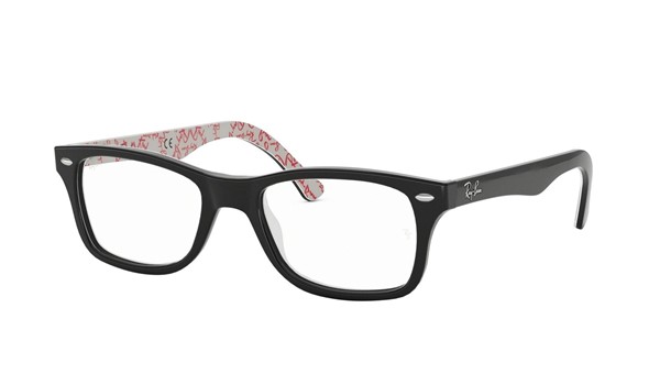 Ray-Ban Eyeglasses RX5228-5014 Black on Texture White