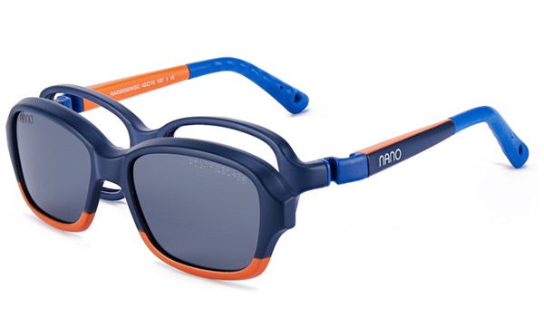 Nano Solar Clip Replay 3.0 Kids Eyeglasses Matte Navy/Orange