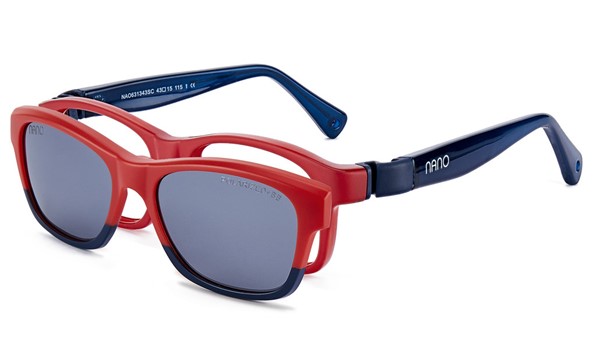 Nano Gaikai Solar Clip 3.0 Kids Eyeglasses Matte Red/Navy