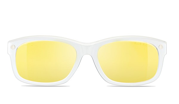 Nano Arcade Blue Block Clip Yellow Lens Clip Crystal White