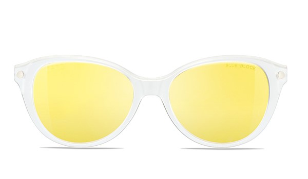 Nano Mimi Blue Block Yellow Lens Clip Crystal White