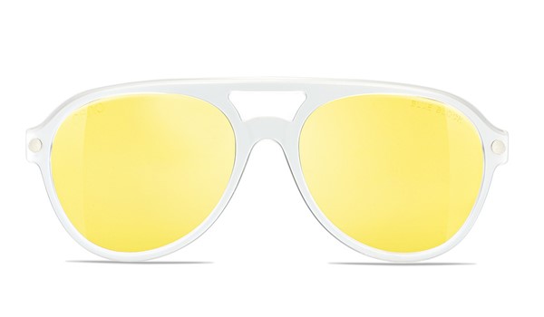 Nano Gran Turismo Blue Block Yellow Lens Clip Crystal White        