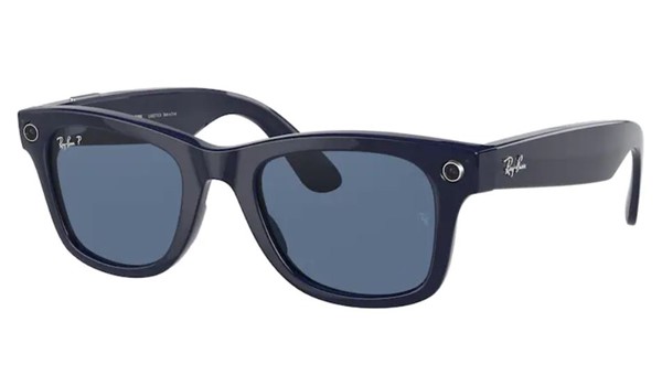 Ray-Ban Stories Wayfarer RW4002 65582V Blue Dark Blue Classic Polarized Sunglasses