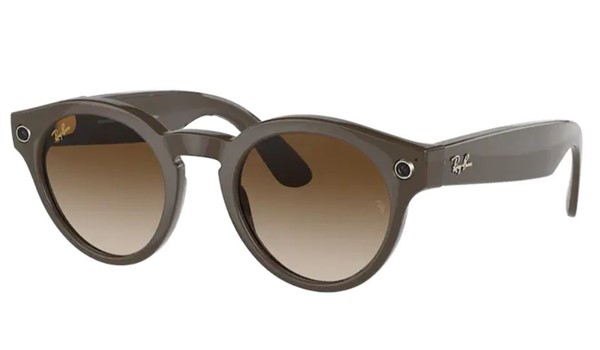 Ray-Ban Stories Round RW4003 656013 Brown Brown Gradient Sunglasses