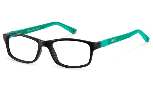 Nano Crew 3.0 Kids Eyeglasses Matt Black/Turquoise