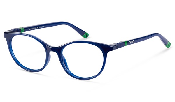 Nano Glitch 3.0 Kids Eyeglasses Crystal Navy/Green