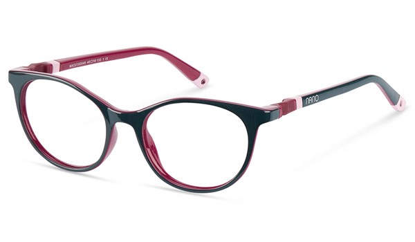 Nano Glitch 3.0 Kids Eyeglasses Navy/Garnet/Pink