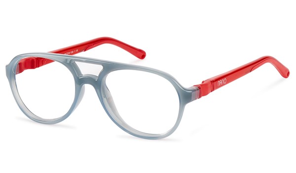 Nano Gran Turismo 3.0 Kids Eyeglasses Crystal Grey/Red