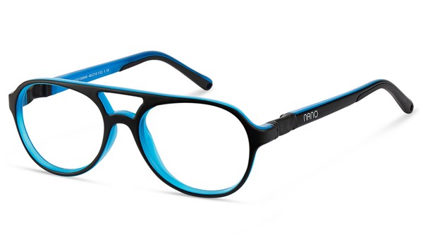 Nano Gran Turismo 3.0 Kids Eyeglasses Matte Satin Black/Blue