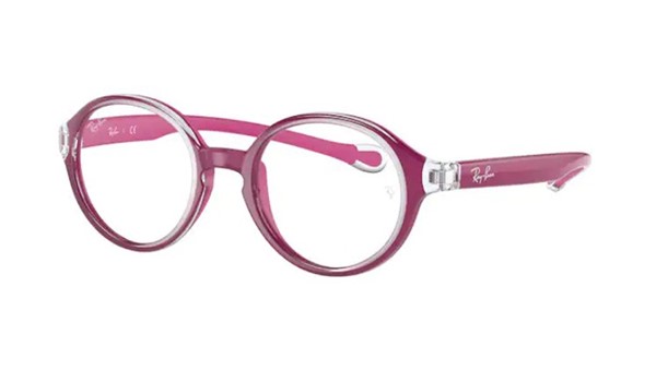 Ray-Ban Junior RY9075V-3878 Toddlers Glasses Transparent on Rubber Fuchsia