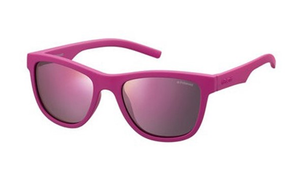 Polaroid Kids PLD-8018/S Sunglasses Polarized Dark Pink/Brown Mirror 0CYQ-AI