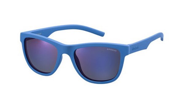 Polaroid Kids PLD-8018/S Sunglasses Polarized Blue/Gray Blue Mirror 0ZDI-JY