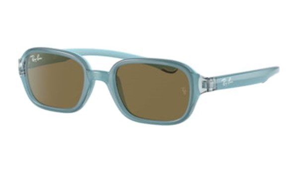 Ray-Ban Junior RJ9074S-709773 Kids Sunglasses Light Blue on Rubber Light Blue