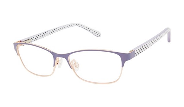 Lulu Guinness Girls Eyeglasses LK034 Purple/Rose Gold
