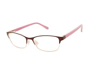 Lulu Guinness Girls Eyeglasses LK034 Brown/Rose Gold 