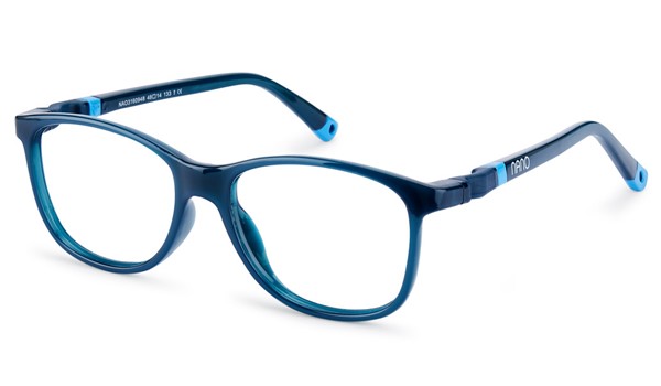 Nano Quest 3.0 Kids Eyeglasses Crystal Navy/Cyan