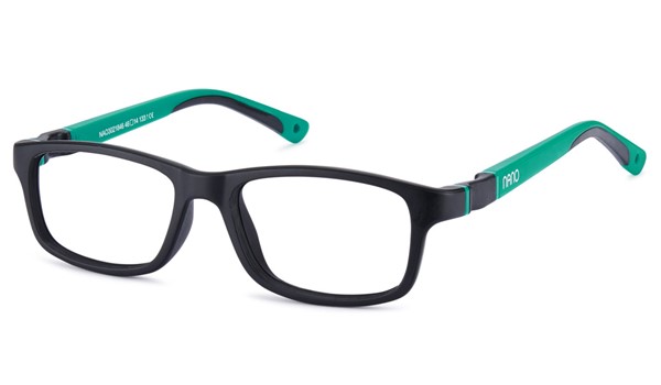 Nano Crew 3.0 Kids Eyeglasses Matte Black/Turquoise