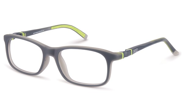 Nano Arcade Sleek 3.0 Kids Eyeglasses Matte Grey/Lime