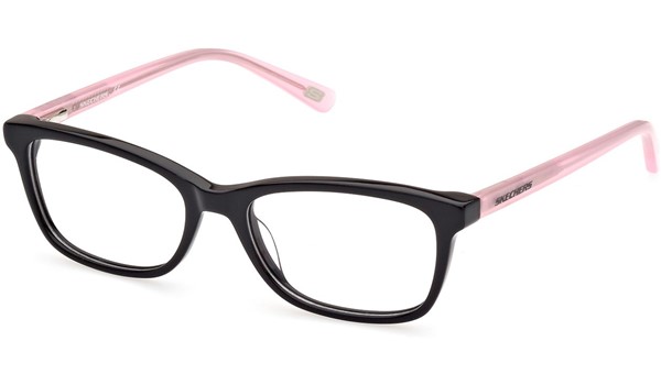 Skechers SE1669-001 Shiny Black Kids Prescription Glasses      