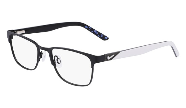 Nike 5591-002 Kids Eyeglasses Satin Black/Pure Platinum