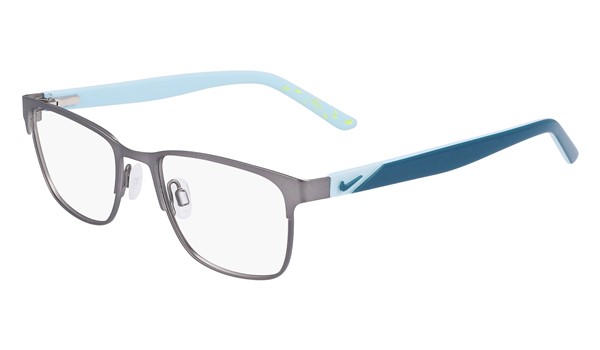 Nike 5591-070 Kids Eyeglasses Satin Gunmetal/Dark Teal