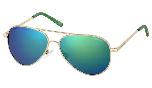 Polaroid Kids PLD-8015/N Sunglasses Polarized Gold/Green-0J5G-K7