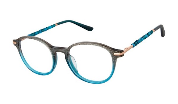 gx by Gwen Stefani Juniors GX844 Girls Glasses Teal Glitter