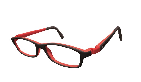 Nano NAO50310 Game-Over Kids Eyeglasses Black/Red Eye Size 48-17 (8-12 Years)