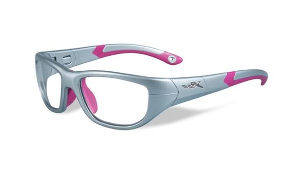 Wiley X Youth Force WX Victory YFVIC01 Kids Sports Glasses Silver/Magenta