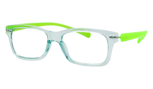 iGreen V2.7-C16 Kids Eyeglasses Shiny Aqua Marine/Matt Acid Green
