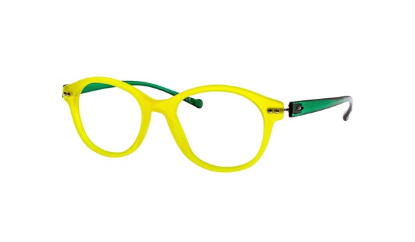 iGreen V4.09-C10M Kids Eyeglasses Matt Yellow/Shiny Green