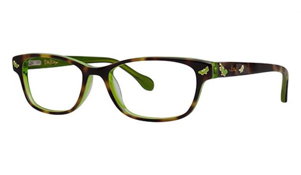 Lilly Pulitzer Sandrine Girls Eyeglasses Tortoise Lime
