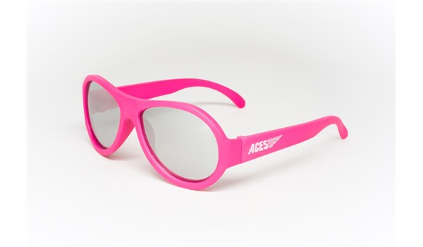 Babiators Aviator ACE-005 Childrens Sunglasses Popstar Pink Mirrored Lenses